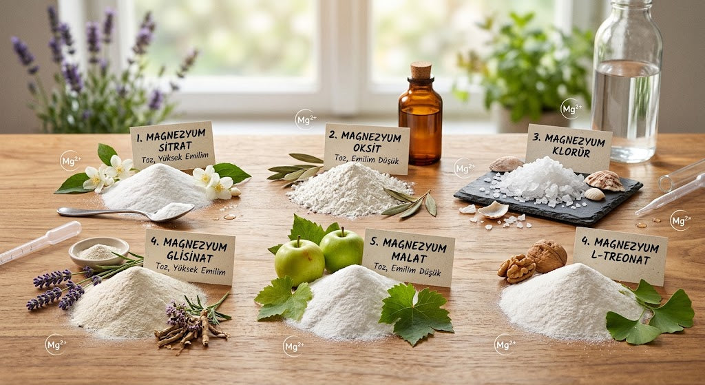 Magnezyum Formları Rehberi: Malat, Sitrat, Bisglisinat Hangisini Seçmeli?