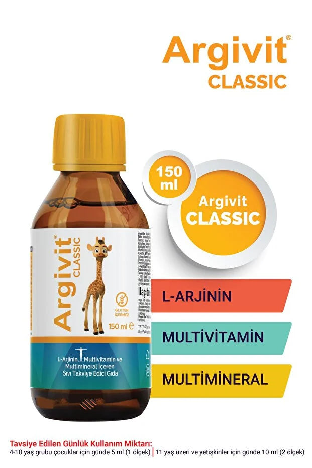 Argivit Classic L-Arjinin Vitamin Şurup 150ML