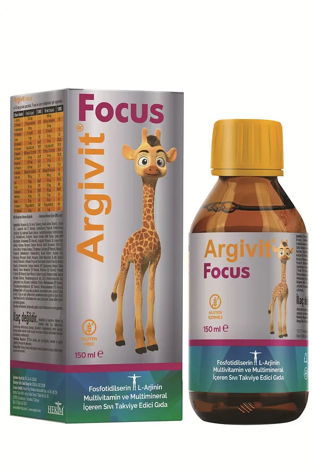 Argivit Focus 150ML Fosfotidilserin L-Arjinin Multivitamin VE Multimineral Içeren ORAL Solüsyon