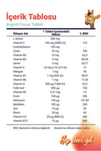 Argivit Focus 30 Tablet L-Arjinin Fosfotidilserin Demir Multivitamin Multimineral