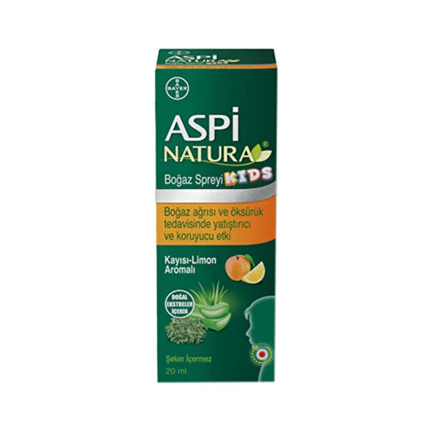Aspinatura Boğaz Spreyi Kids 20ml Kayisi Limon Aromali