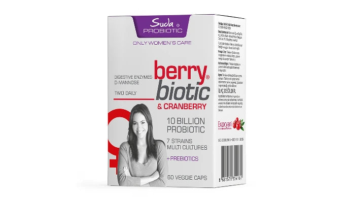 Suda Probiotic Berrybiotic Cranberry İçeren 60 Kapsül