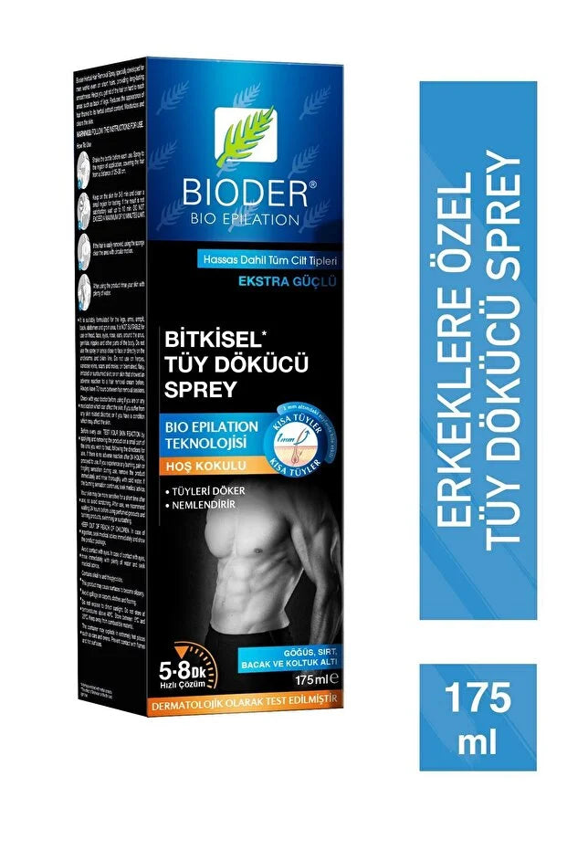 Bioder Bio Epilation Bitkisel Tüy Dökücü Sprey Erkek 175ml
