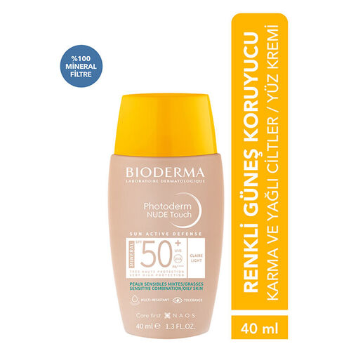 Bioderma Photoderm Nude Touch Sp50+ Light 40ml