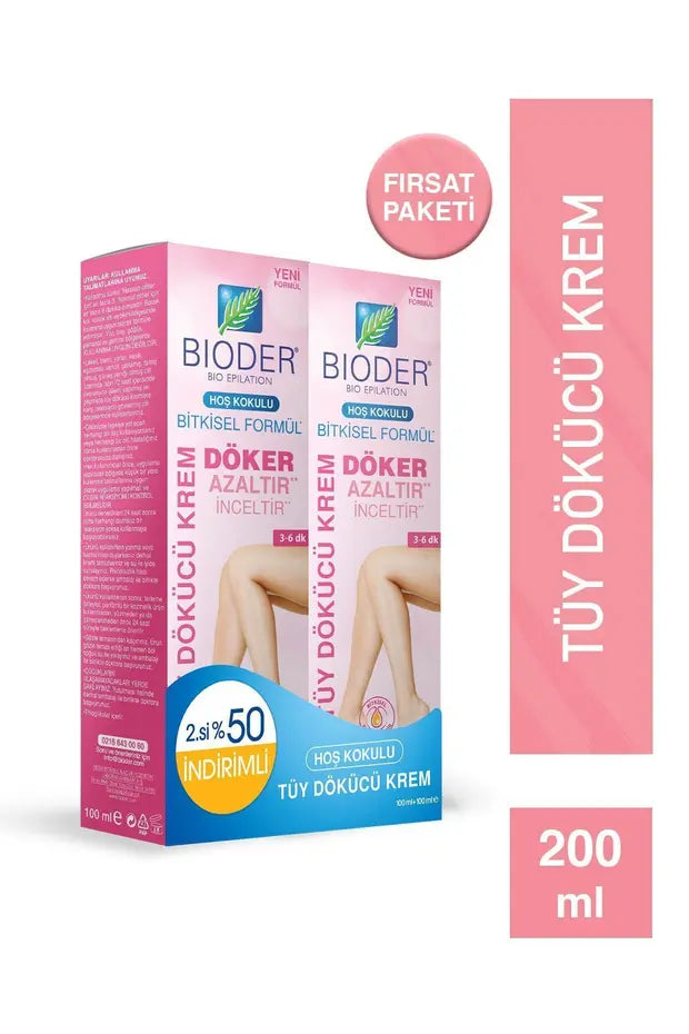 Bioder Tüy Dökücü Krem 2 Si %50 Indirimli 100mlx2 Adet