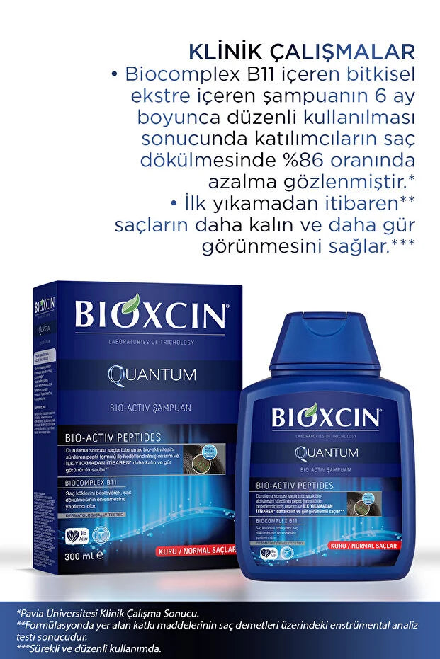 Bioxcin Quantum Saç Dökülmesine Karsi Kuru Normal Sampuan 300ml 3 Al 2 Öde