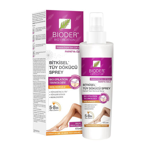 Bioder Bio Epilation Bitkisel Tüy Dökücü Sprey Kadin 175ml