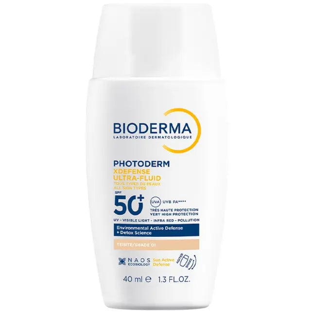 Bioderma Photoderm XDefense Ultra Fluid SPF 50+ Antioksidan Etkili Renkli Güneş Kremi Very Light 40ml