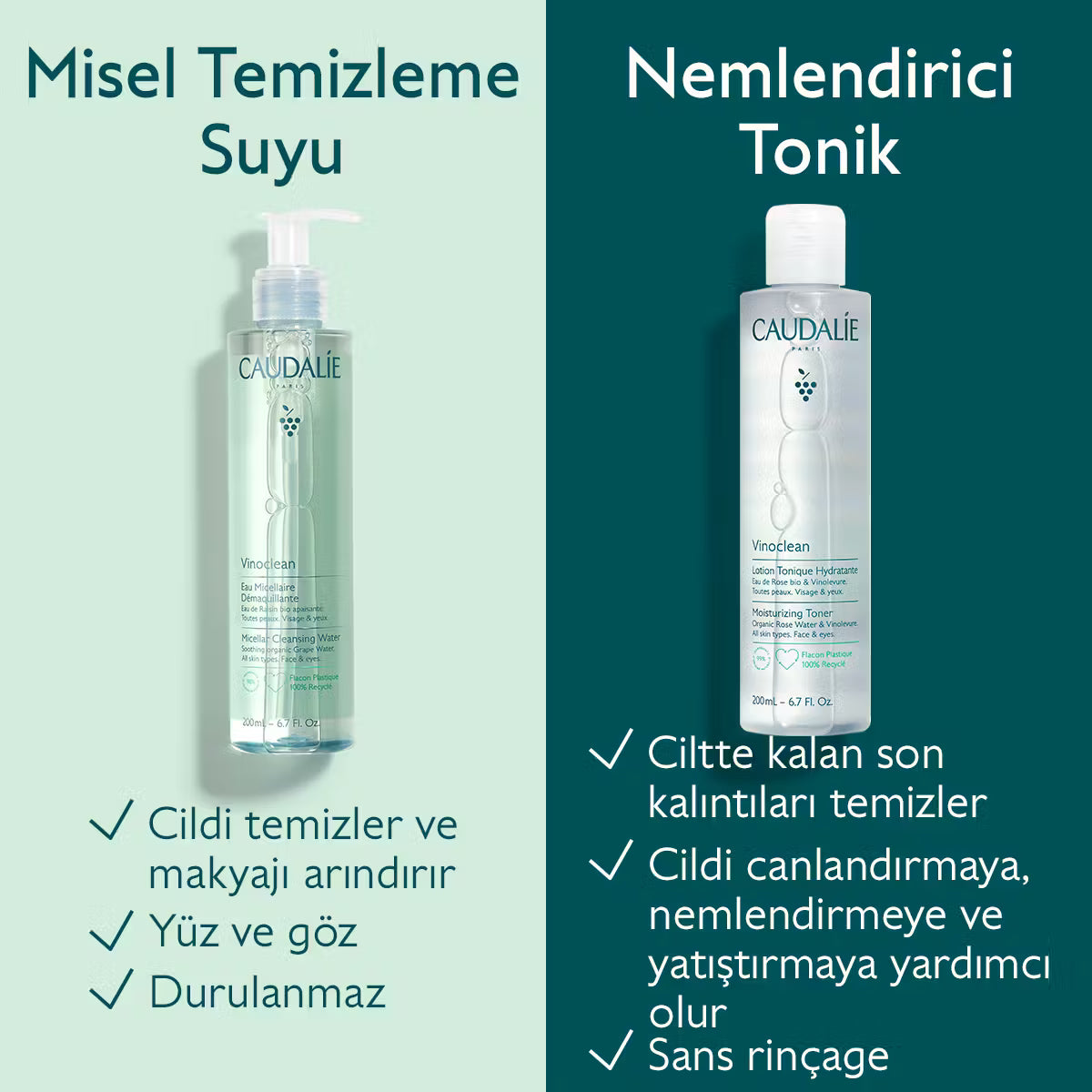 Caudalie Vinoclean Micellar Cleansing Water 200ml