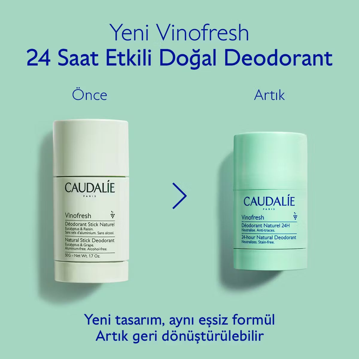Caudalie Vinofresh Natural Stick Deodorant 50gr