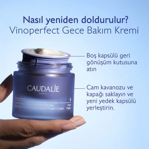 Caudalie Vinoperfect Dark Spot Correcting Glycolic Night Cream Yedek (Refill) 50ml