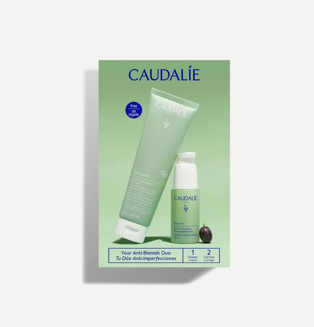 Caudalie Vinopure Blemish Control Salicylic Serum (30 ml) + Purifying Gel Cleanser (150 ml) Set