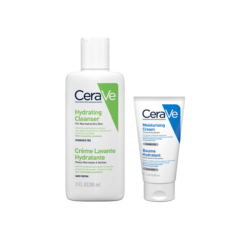 Cerave Hydrating Cleanser 88Ml+ Moisturising Cream 50Ml