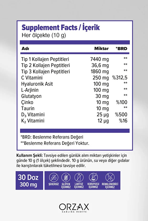 DAY2DAY THE Collagen ALL BODY 300GR TOZ Kollajen Peptitleri Vitamin Kompleks