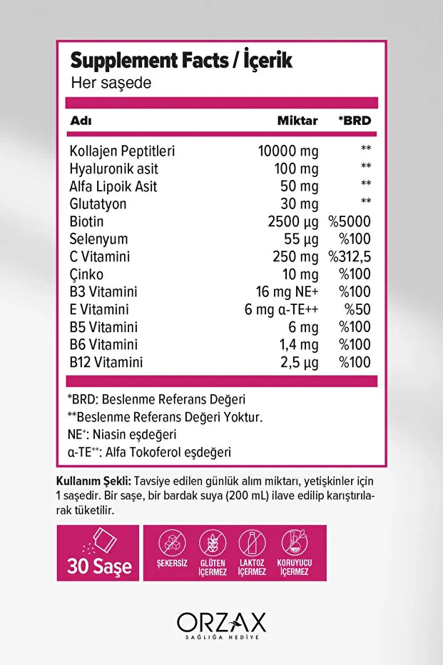 DAY2DAY THE Collagen Beauty Intense Çilek 30 SAŞE