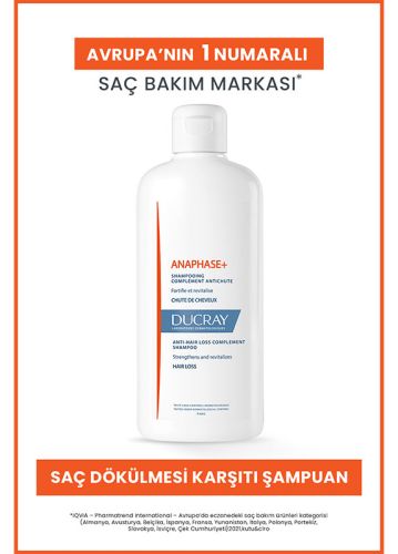 Ducray Anaphase+ Shampooing 400ml Saç Dökülmesi Karsiti Sampuan