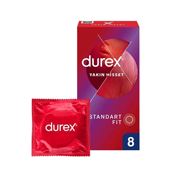 Durex Yakin Hisset Prezervatif 8 Adet Standart Fit