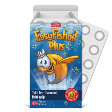 Easyvit Easyfishoil PLUS Omega 3 30 ADET Çiğnenebilir JEL FORM