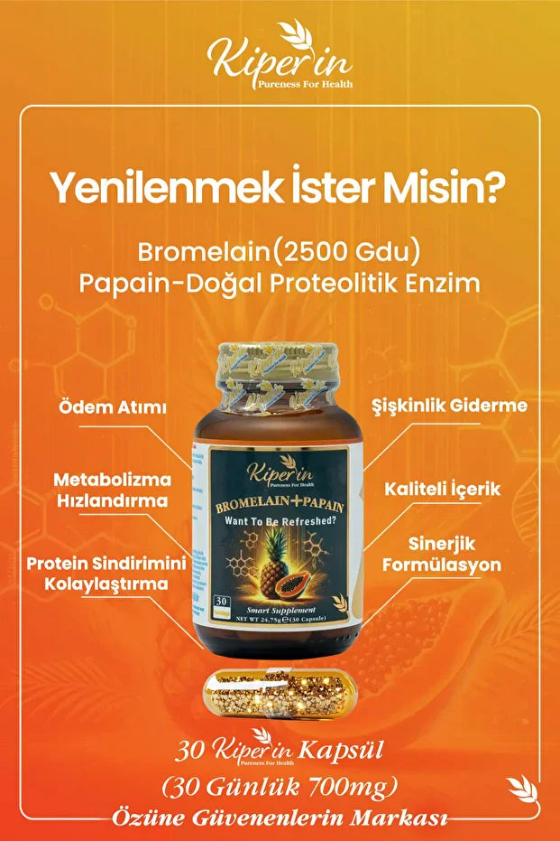 Kiperin Bromelain+Papain 30 ADET