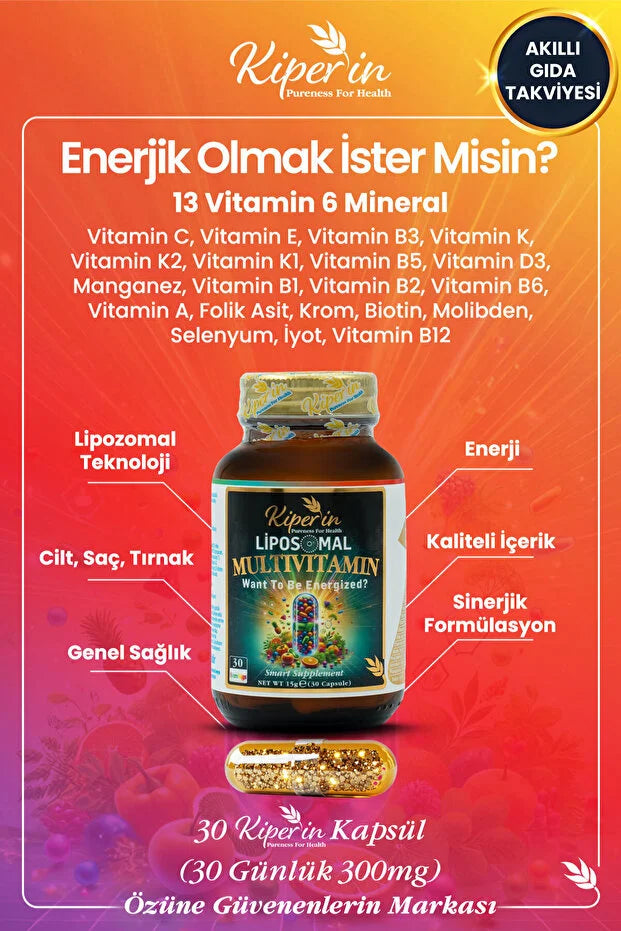 Kiperin Liposomal Multivitamin 30 Kapsül