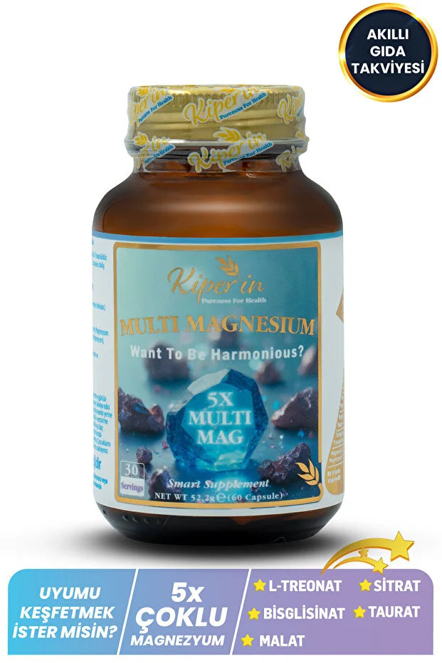 Kiperin Multi Magnesium 5X Multi MAG 60 Kapsül
