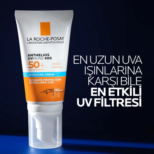 La Roche Posay Anthelios Uvmune 400 Hydrating Spf50+ 50ml Çok Yüksek Korumali Renkli Nemlendirici Krem