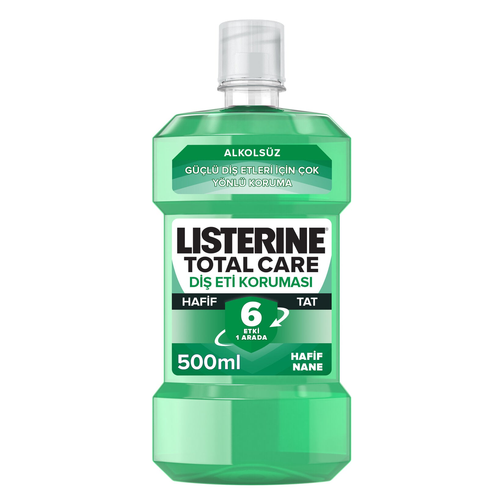 Listerine Total Care Diş Eti Korumasi Hafif Tat Florürlü 500ml Hafif Nane