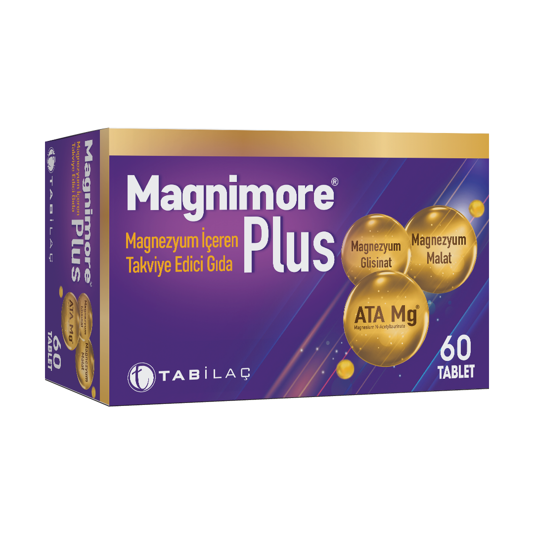Magnimore PLUS 120 Tablet Magnezyum Glisinat Magnezyum Malat Atamg