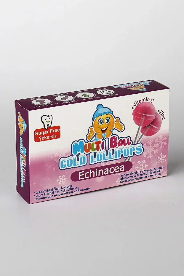 Multiball COLD Ekinezya Çinko 12 Lolipop Çocuk Pastili