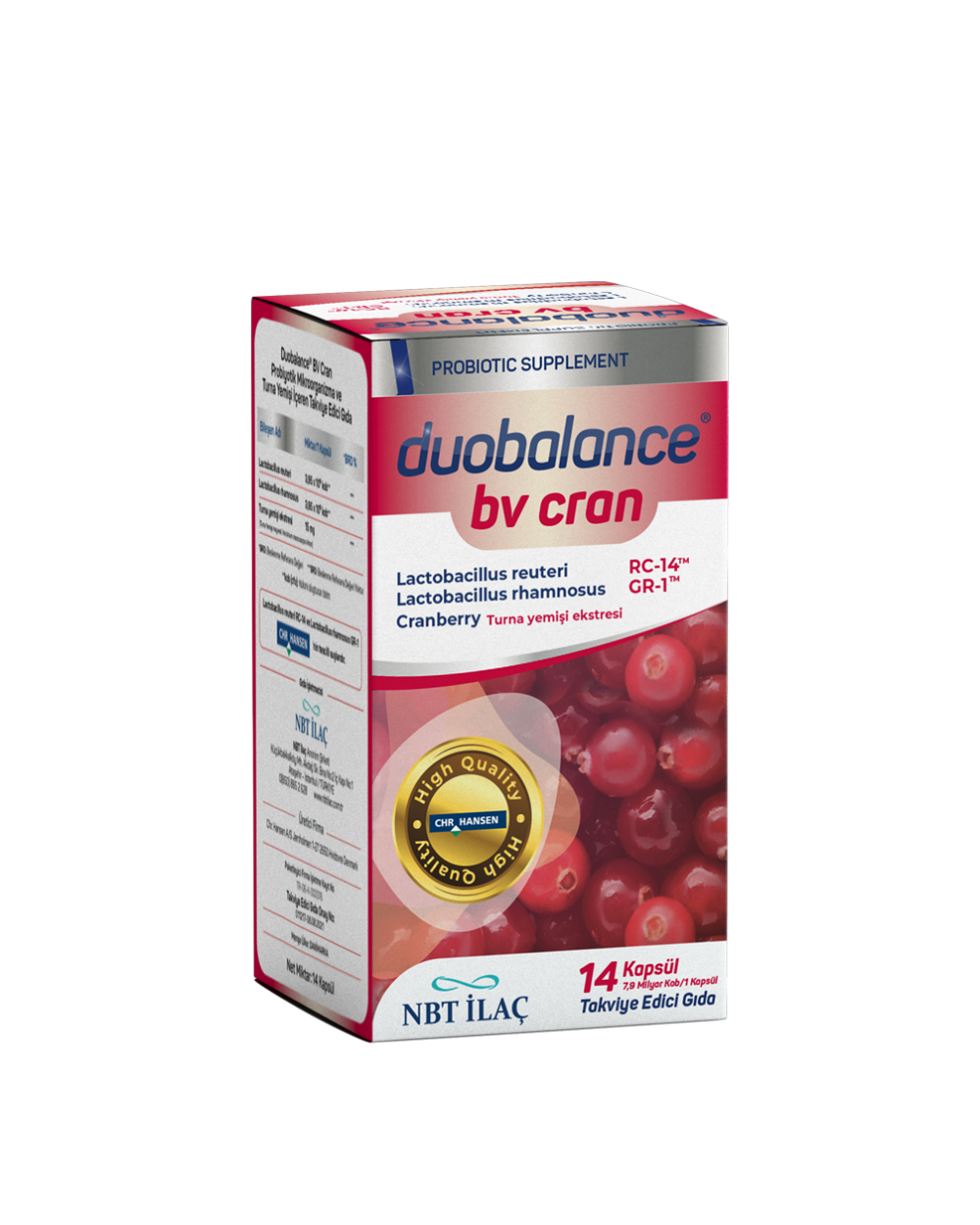 Nbtlife Duobalance BV CRAN 14 Kapsül Probiyotik Mikroorganizma Turna Yemişi