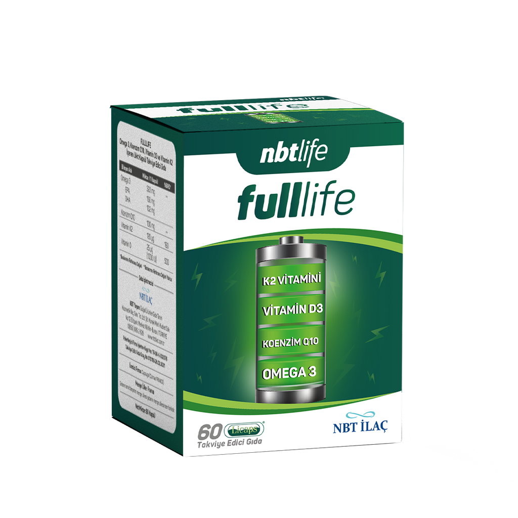 Nbtlife Fulllife Omega 3 60 Kapsül Koenzim Q10 Vitamin D3 Vitamin K2