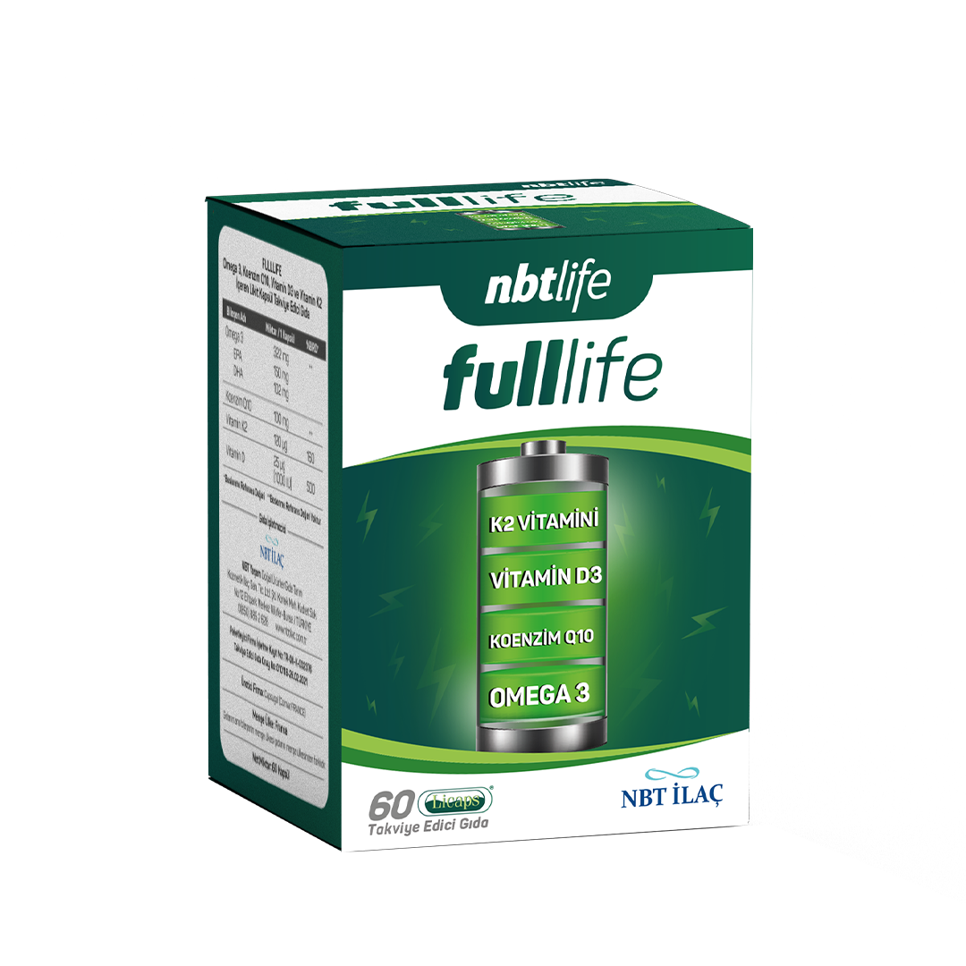 Nbtlife Fulllife Omega 3 60 Kapsül Koenzim Q10 Vitamin D3 Vitamin K2
