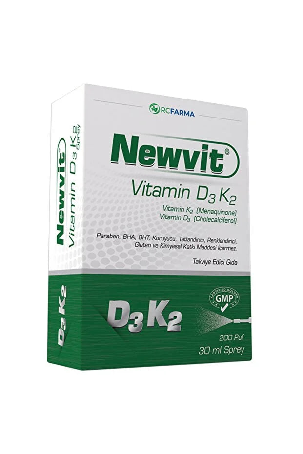 Newvit D3K2 Vitamin D Vitamin K2 30ML ORAL Sprey