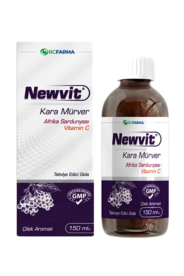 Newvit KARA Mürver Afrika Sardunyasi 150ML Şurup