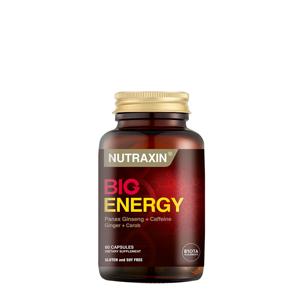 Nutraxin BIG Energy 60 Kapsül Kafein Ginseng Zencefil Keçiboynuzu