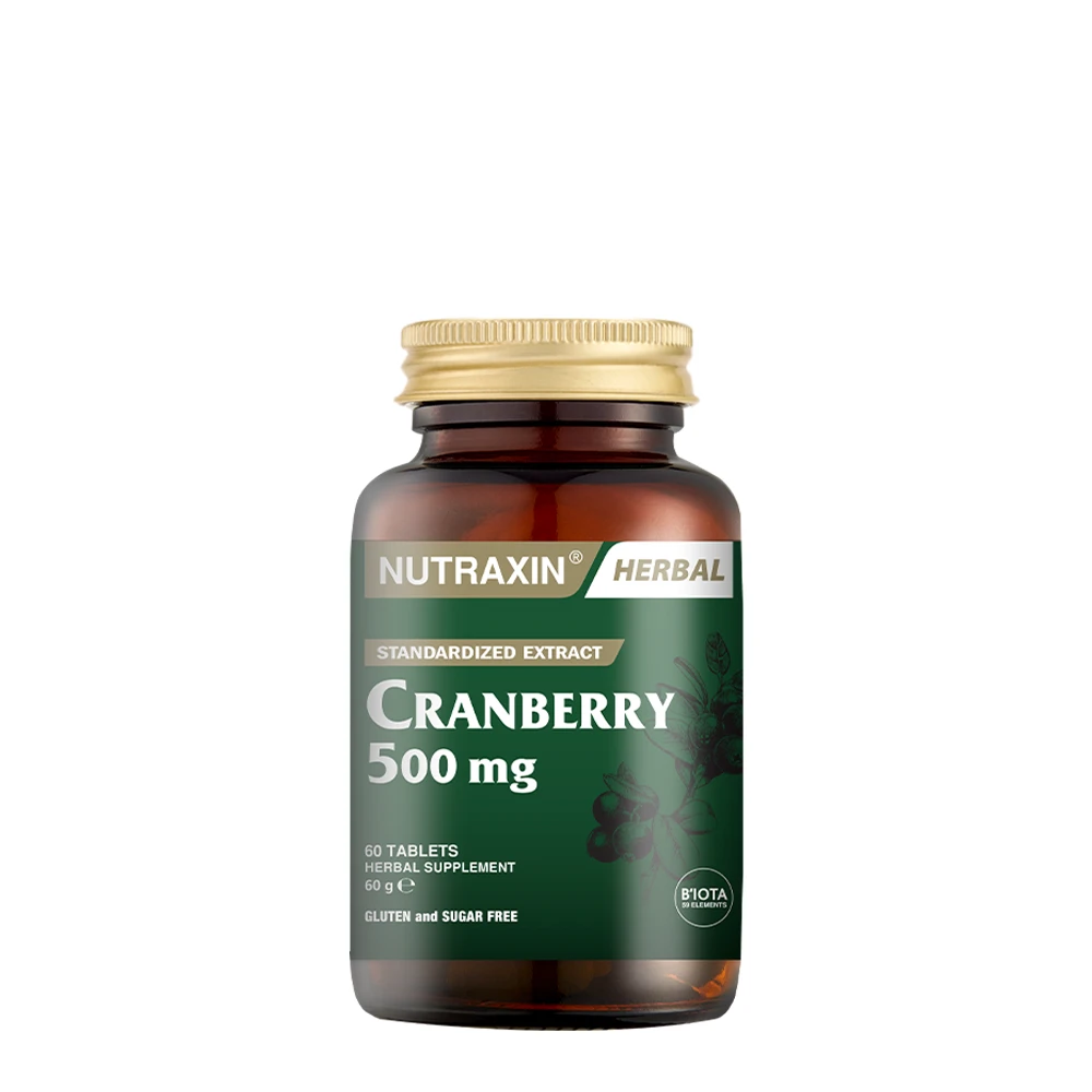 Nutraxin Cranberry Tablet Turna Yemişi 500MG 60 Tablet