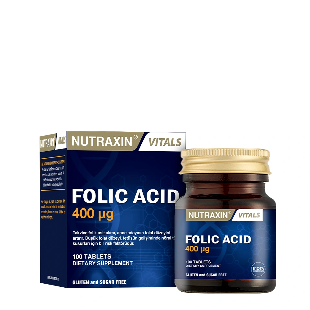 Nutraxin Folik Asit 400MCG 100 Tablet