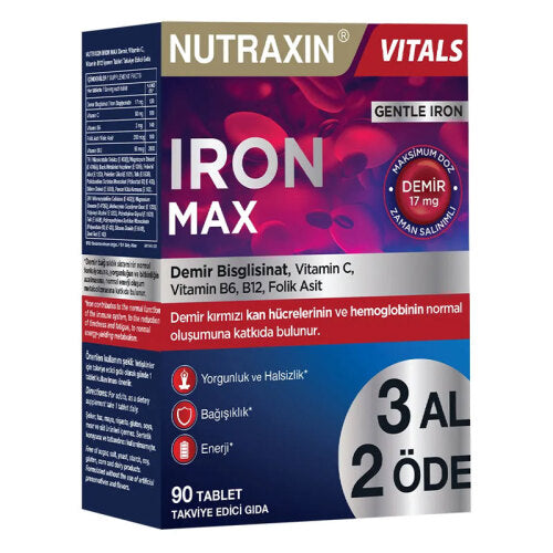 Nutraxin IRON MAX 17MG 30 Tablet