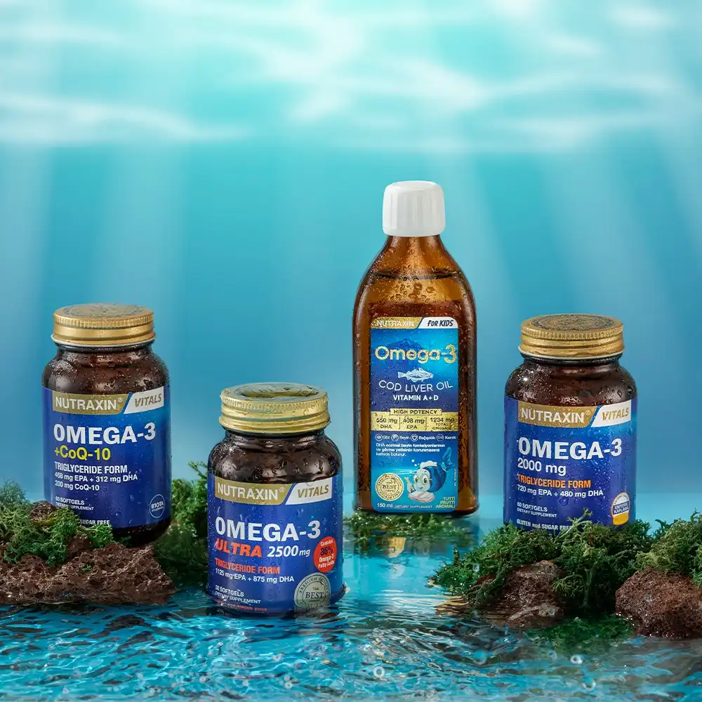 Nutraxin Omega-3 KIDS 150ML COD Liver OIL Morina Baliği Karaciğer Yağli A D E Vitamin