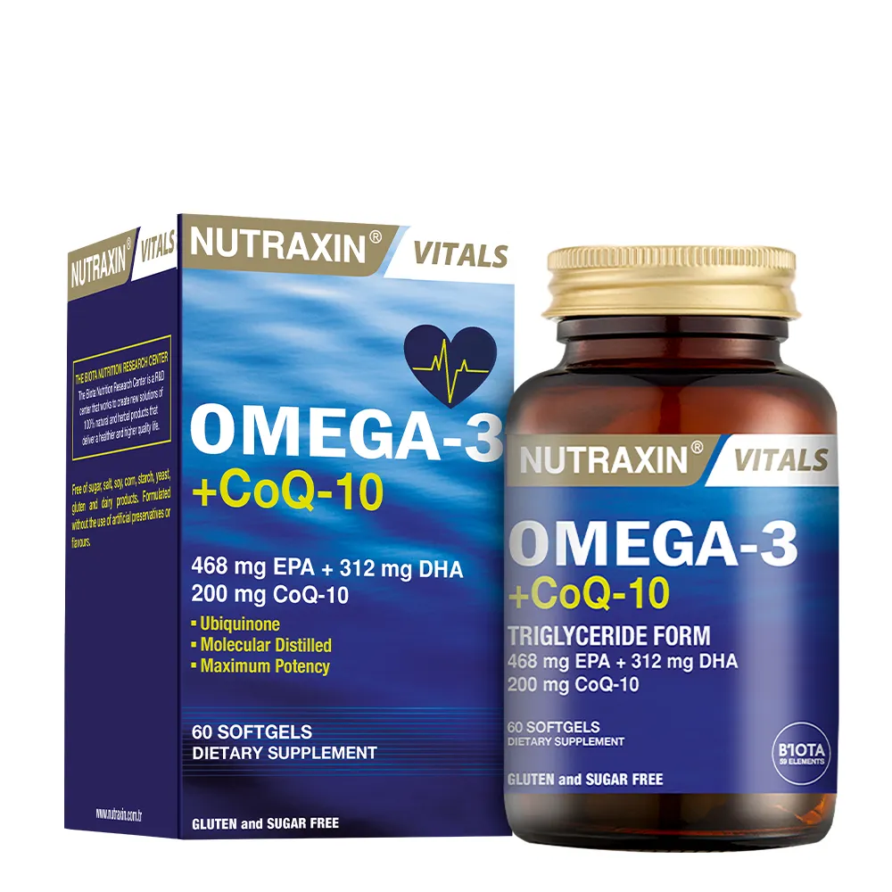 Nutraxin Omega-3 & CO Q-10 60 Yumuşak Softjel