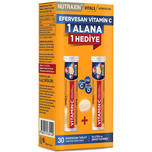 Nutraxin Vitals Efervesan Vitamin C 1 Alana 1 Hediye