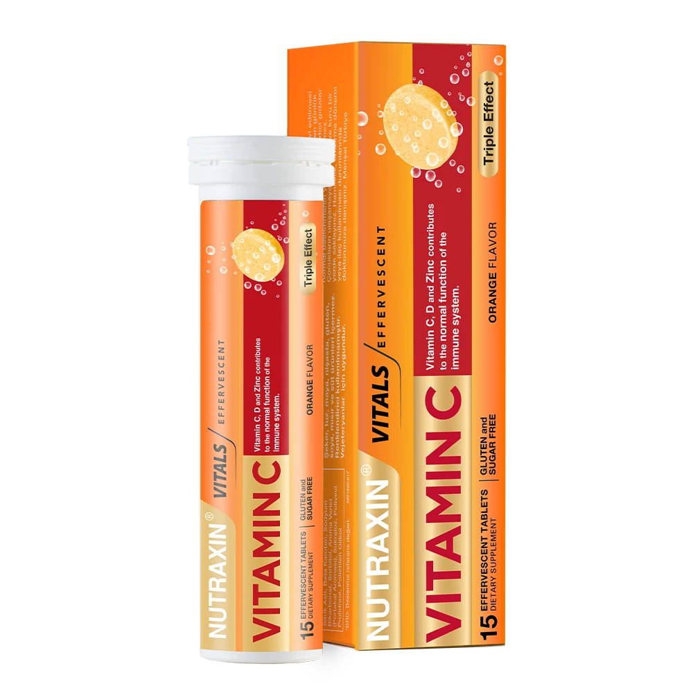 Nutraxin Vitamin C 15 Efervesan Tablet Vitamin D ZINC