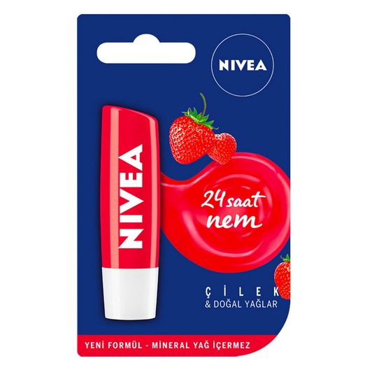 Nivea Strawberry Shine Çilekli Dudak Bakım Kremi 4.8 gr