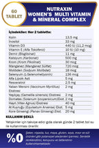 Nutraxin Multivitamin Mineral Kompleksi Kadinlara ÖZEL 60 Tablet
