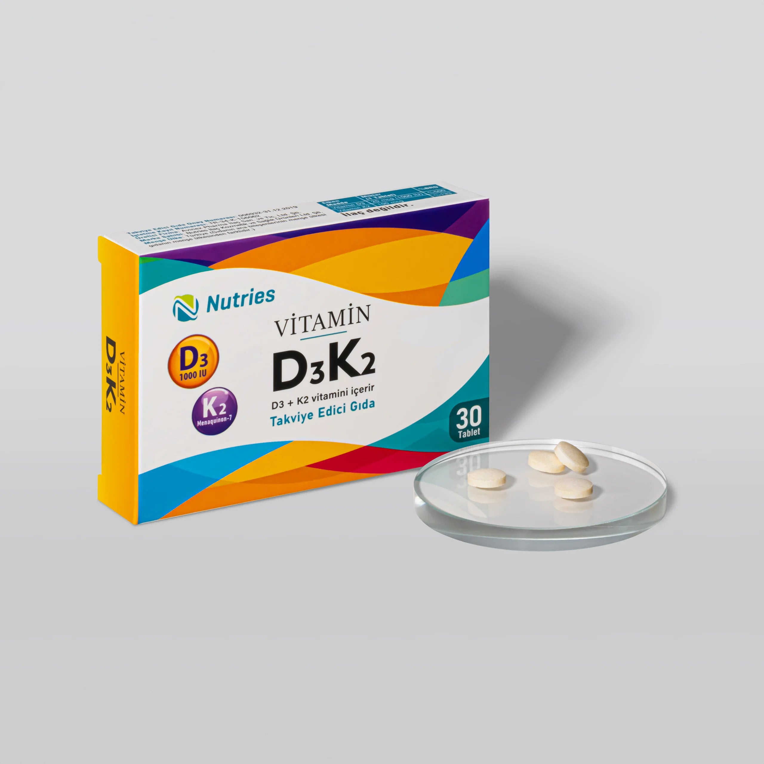 Nutries Vitamin D3K2 30 Tablet