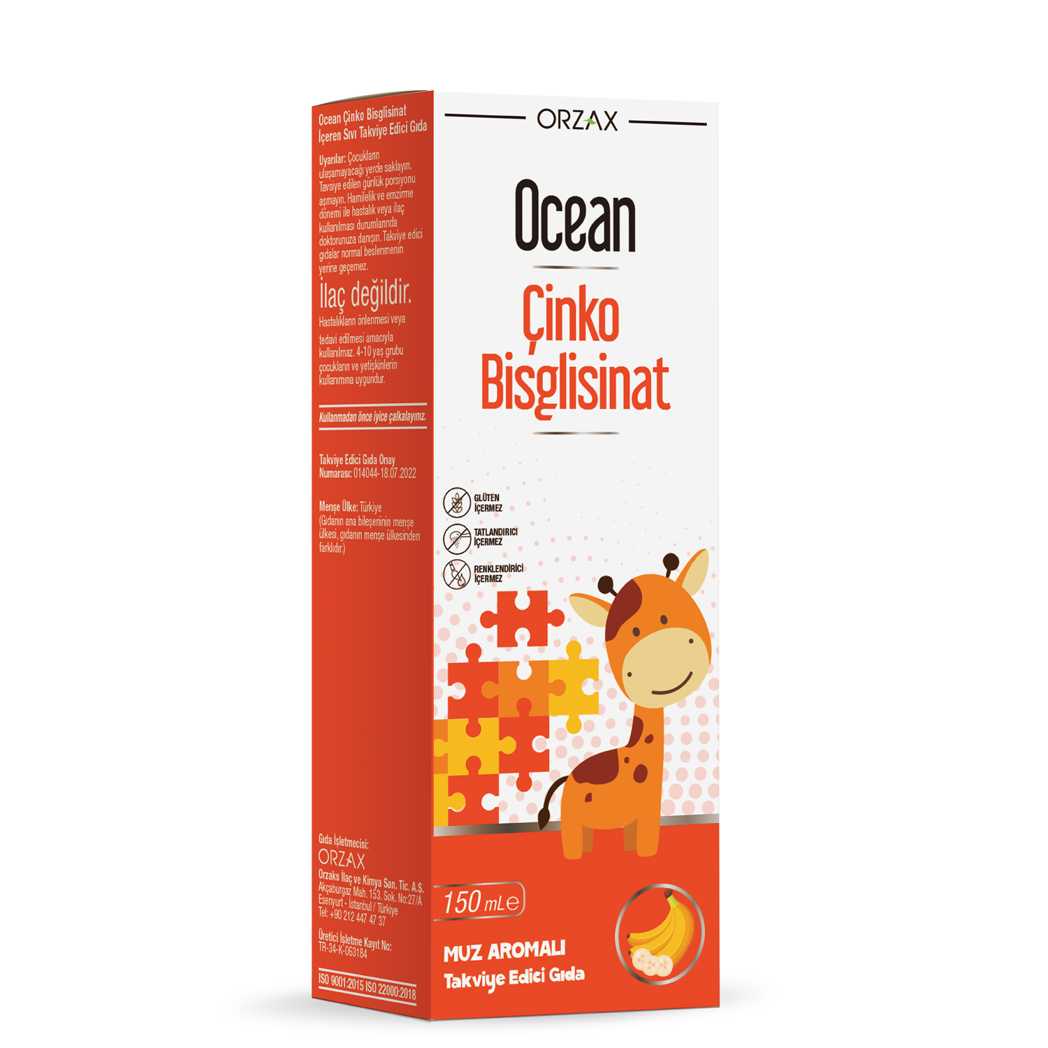 Ocean Çinko Bisglisinat 10MG 150ML