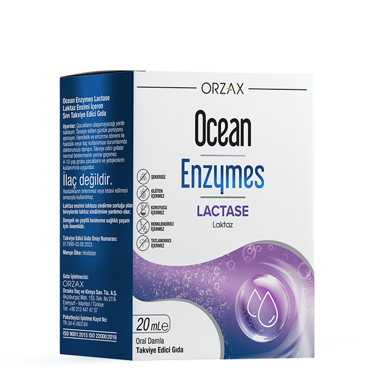 Ocean Enzymes Lactase 20ML Damla