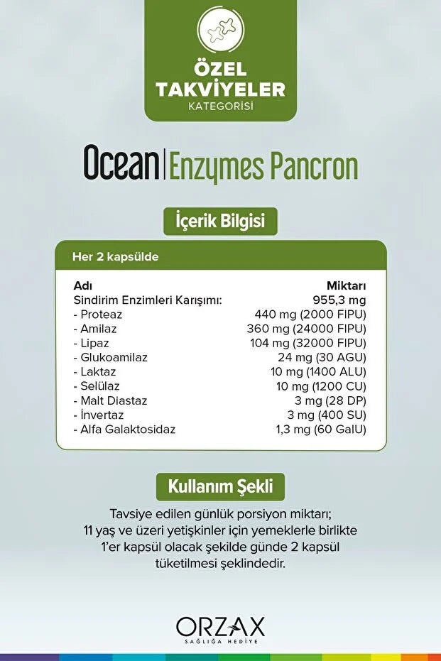 Ocean Enzymes Pancron 60 Kapsül