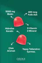 Ocean Gummies HSN 60 ADET Çiğnenebilir JEL FORM HAIR SKIN Nails