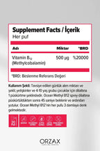 Ocean Methyl B12 500MCG 5ML Dilalti Sprey
